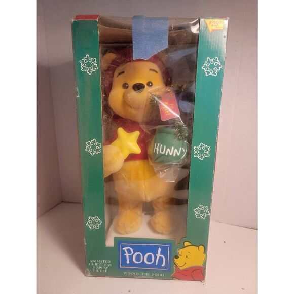 Vtg Telco Winnie The Pooh Moving Doll Figure 1997 Motion-ette Christmas Decor - Picture 1 of 4